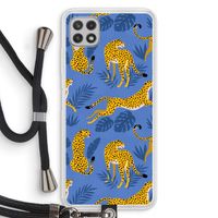 Luipaard: Samsung Galaxy A22 4G Transparant Hoesje met koord