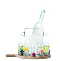 L.S.A. - Paddle Wodka Set met Serveerplank en Ijsemmer Set van 13 Stuks - Glas - Transparant - thumbnail