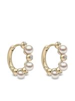 Yoko London boucles d'oreilles Eclipse en or 18ct serties de perles d'Akoya et de diamants - thumbnail