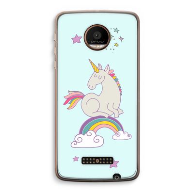 Regenboog eenhoorn: Motorola Moto Z Force Transparant Hoesje