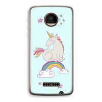 Regenboog eenhoorn: Motorola Moto Z Force Transparant Hoesje