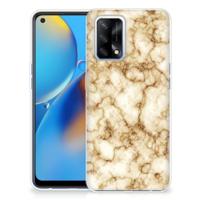 OPPO A74 4G | TPU | Siliconen hoesje | Marmer Goud