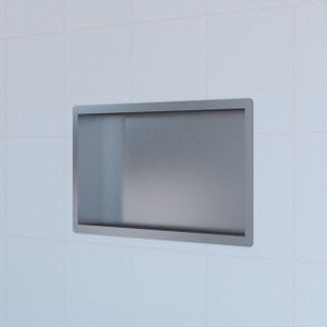 Saniclass Hide luxe inbouwnis - 30x60x10cm - met flens - RVS geborsteld sw242795