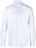 Corneliani chemise en coton à manches longues - Bleu