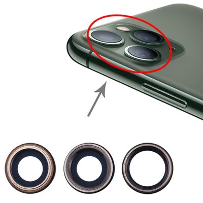 3 STKS terug camera bezel met lens cover voor iPhone 11 Pro/11 Pro Max