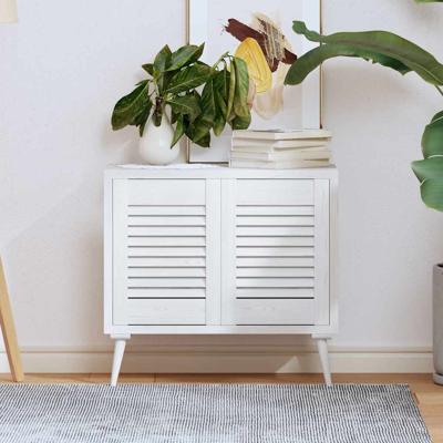 Kastdeuren louvredesign 2 st 39,5x29,5 cm wit