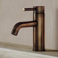 Wastafelkraan SaniClear Plus Stripes | Opbouw | Mengkraan | Standaard model | Verouderd messing