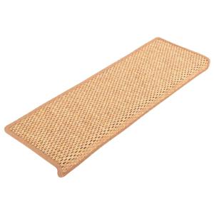 vidaXL Trapmatten zelfklevend 15 st sisal-look 65x21x4 cm oranje