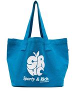 Sporty & Rich sac cabas à logo imprimé - Bleu - thumbnail