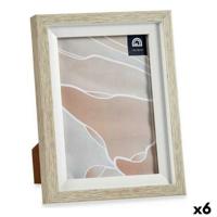 Fotolijsten Gift Decor Wit Beige Glas Kristal polyestyreen Plastic (6 Stuks)