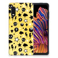 Silicone Back Case Samsung Xcover Pro Punk Geel