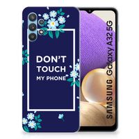 Samsung Galaxy A32 5G Silicone-hoesje Flowers Blue DTMP