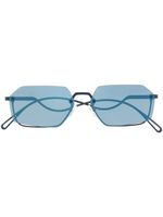 Emporio Armani lunettes de soleil à monture géométrique - Bleu