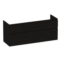 Brauer Delight - Onderkast - 120 cm - met 4 Softclose Lades Greeploos en 2 Sifon Uitsparingen - Timber Black