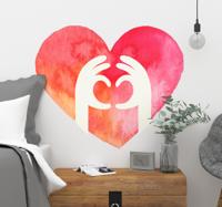Sticker hart handen