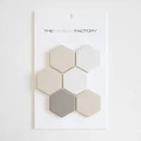 The Mosaic Factory London Mozaiek Tegel Hexagon - Wit Mix Ongeglazuurd, R11 281x325 mm