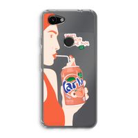 Peach please!: Google Pixel 3a Transparant Hoesje