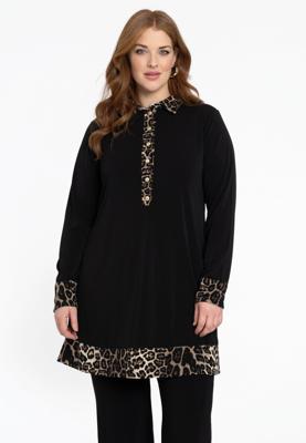 Yoek Tuniek met Leo kraag | Zwart | Maat 58/60