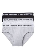 Karl Lagerfeld slip en coton à logo - Noir - thumbnail