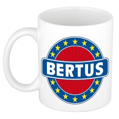 Bertus voornaam koffiemok - beker - wit/blauw - 300 ml - Cadeau - Heren - Collega - Vaderdag Bertus voornaam koffiemok - beker - wit/blauw - 300 ml - Cadeau - Heren - Collega - Vaderdag