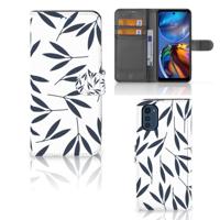 Motorola Moto E32 | Moto E32s Hoesje Leaves Blue Motorola Moto E32 | Moto E32s Hoesje Leaves Blue