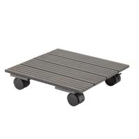 Plantenpot Trolley - Composiet - Grijs - Vierkant - 30 x 30 cm - Max 80 Kilo