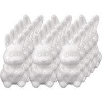 15x Piepschuim konijnen/hazen decoraties 8 cm hobby - thumbnail