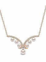 Yoko London collier Sleek en or 18ct orné de perles d'Akoya et de diamants