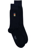 Paul Smith chaussettes en coton à détails rayés - Noir