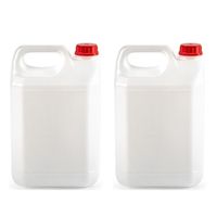 Jerrycan voor water/vloeistoffen - 2x - kunststof - 13 x 18 x 29 cm - 5 liter - thumbnail