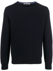 Corneliani pull en maille fine à col rond - Bleu