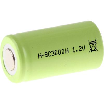 -SC3000HT Speciale oplaadbare batterij Sub-C Geschikt voor hoge temperaturen, Flat-top 3000 mAh 1 stuk(s)