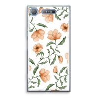 Peachy flowers: Sony Xperia XZ1 Transparant Hoesje