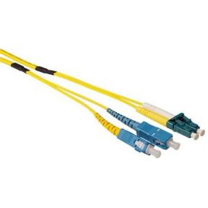 ACT 20 meter Singlemode 9/125 OS2 duplex ruggedized fiber kabel met LC en SC connectoren