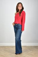 Mother high-rise jeans Twister Sneak flared blauw - thumbnail