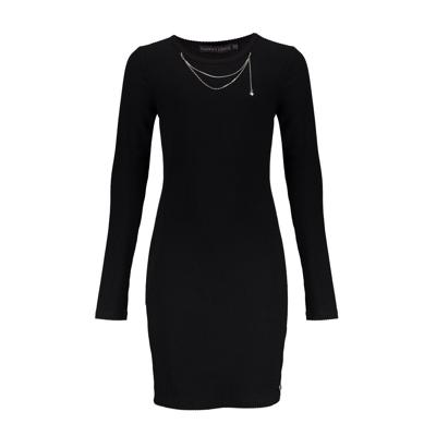 Frankie & Liberty winter jurk meisjes - zwart - rib