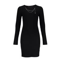 Frankie & Liberty winter jurk meisjes - zwart - rib