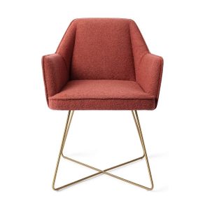 Jesper Home Tome eetkamerstoel cross gold Shabby Saffron
