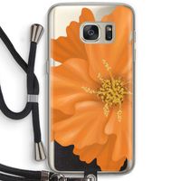 Orange Ellila flower: Samsung Galaxy S7 Transparant Hoesje met koord