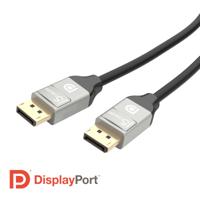 j5create JDC42 DisplayPort-kabel DisplayPort Aansluitkabel DisplayPort-stekker 1.80 m Zwart/grijs Vergulde steekcontacten - thumbnail