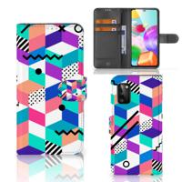 Samsung Galaxy A41 | Book Case | Blokken Kleurrijk Samsung Galaxy A41 | Book Case | Blokken Kleurrijk