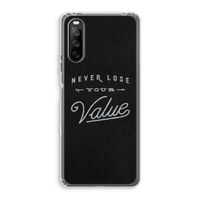 Never lose your value: Sony Xperia 10 III Transparant Hoesje