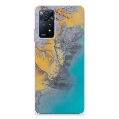 Xiaomi Redmi Note 11 Pro 5G | TPU | Siliconen hoesje | Marble Blue Gold