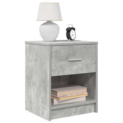 Nachtkastjes 2 st met lade 40x34x50 cm betongrijs