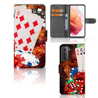 Samsung Galaxy S21 Wallet Case met Pasjes Casino