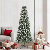 VidaXL Kunstkerstboom met 300 led groen 210 cm pvc en plastic en staal