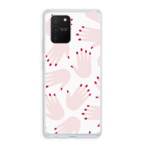 Hands pink: Samsung Galaxy S10 Lite Transparant Hoesje