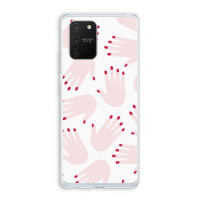 Hands pink: Samsung Galaxy S10 Lite Transparant Hoesje