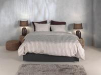 Zo! Home Zohome Righe di Percalle Dekbedovertrek 140x200/220 Light Taupe