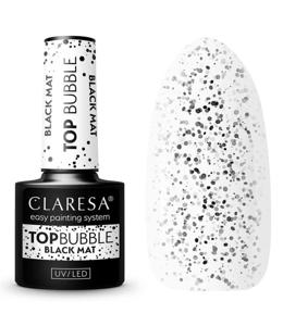 Claresa top coat bubble black mat no wipe 5ml